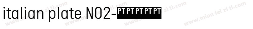 italian plate NO2字体转换